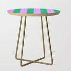 Vibrant green and purple stipes Side Table Gallery Image 1