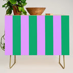 Vibrant green and purple stipes Credenza Gallery Image 1