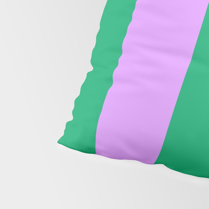 Vibrant green and purple stipes Pillow Sham Gallery Image 4
