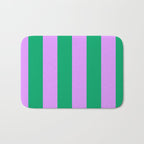Vibrant green and purple stipes Bath Mat Gallery Image 1