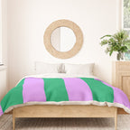Vibrant green and purple stipes Duvet Cover Gallery Image 3