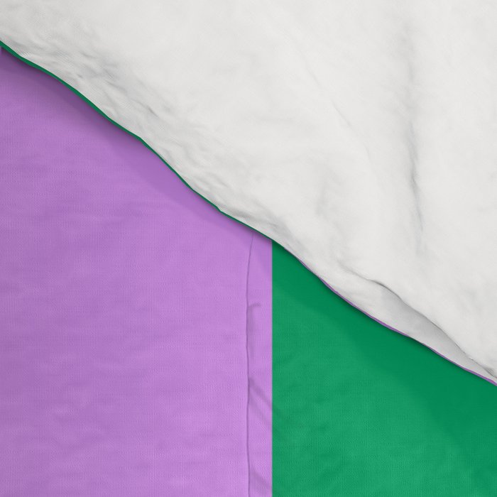 Vibrant green and purple stipes Comforter Gallery Image 4