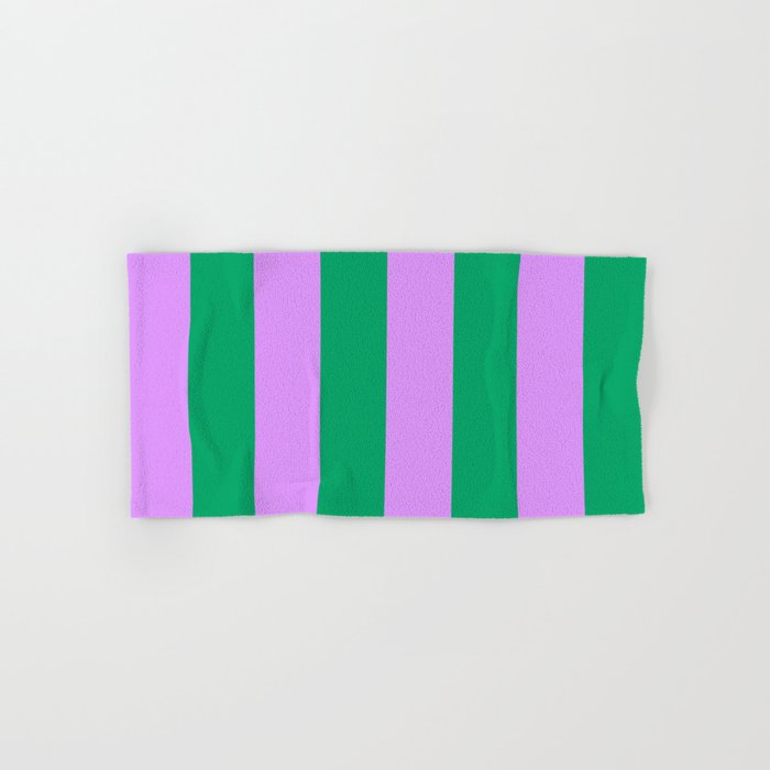 Vibrant green and purple stipes Bath Towel Gallery Image 1