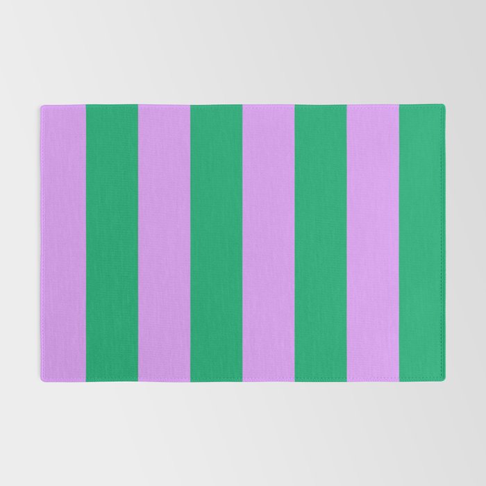 Vibrant green and purple stipes Rug Gallery Image 2