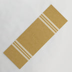 pimlico stripes - mustard yellow Yoga Mat Gallery Image 1