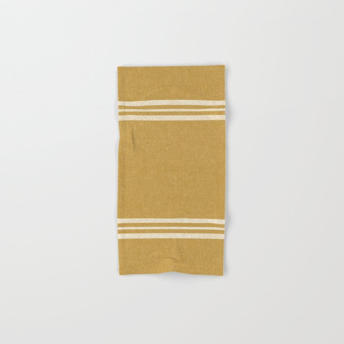 pimlico stripes - mustard yellow Bath Towel Gallery Image 1