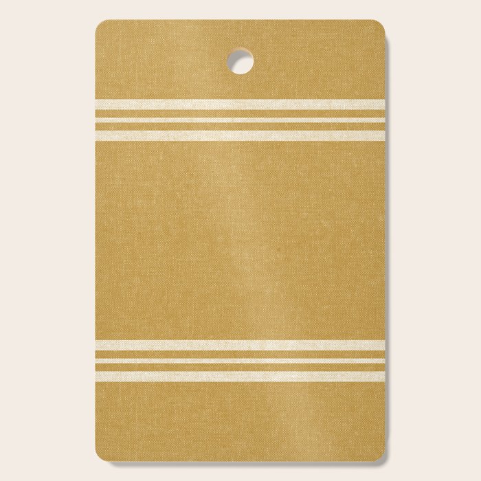 pimlico stripes - mustard yellow Cutting Board Gallery Image 1