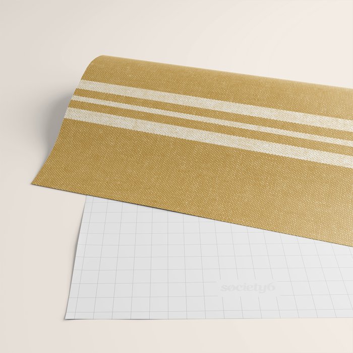 pimlico stripes - mustard yellow Wrapping Paper Gallery Image 2