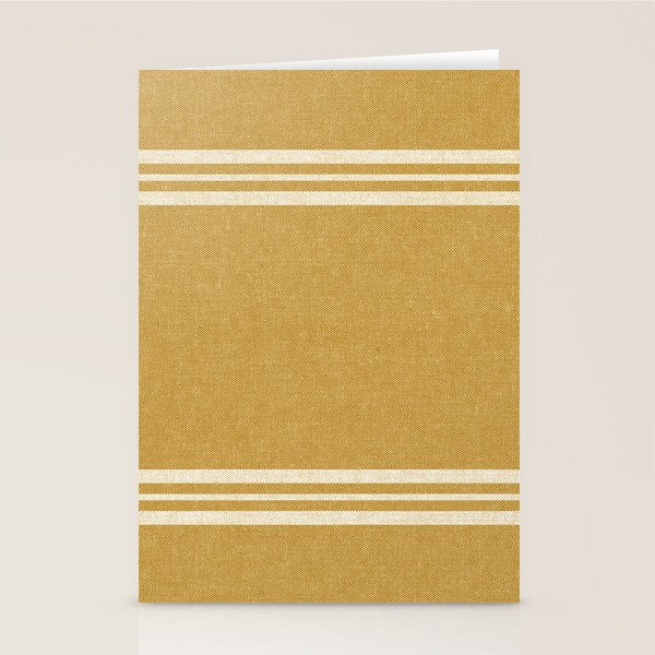 pimlico stripes - mustard yellow Stationery Card Gallery Image 1