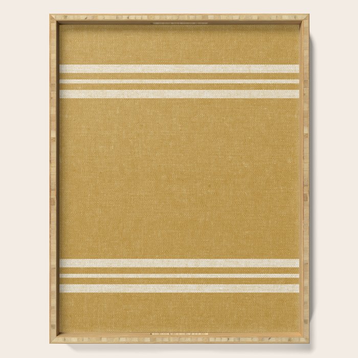 pimlico stripes - mustard yellow Serving Tray Gallery Image 1
