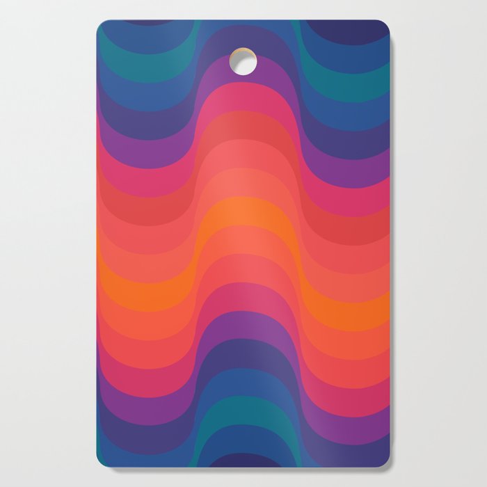 Retro Sacred Geometry | 80s Wavy Vibe Cutting Board Gallery Image 1