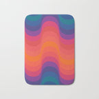 Retro Sacred Geometry | 80s Wavy Vibe Bath Mat Gallery Image 1