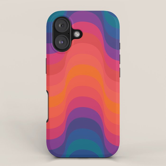 Retro Sacred Geometry | 80s Wavy Vibe iPhone Case Gallery Image 1