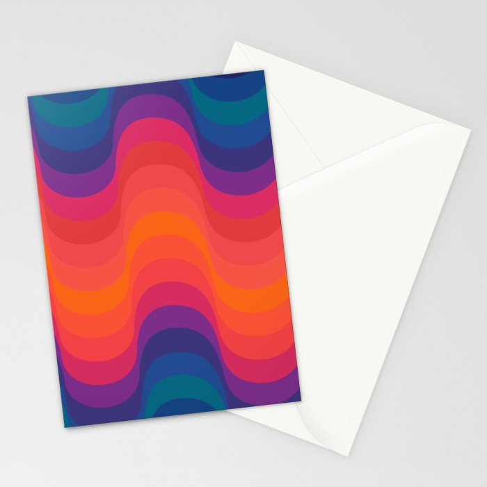 Retro Sacred Geometry | 80s Wavy Vibe Stationery Card Gallery Image 2