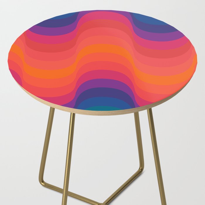 Retro Sacred Geometry | 80s Wavy Vibe Side Table Gallery Image 2
