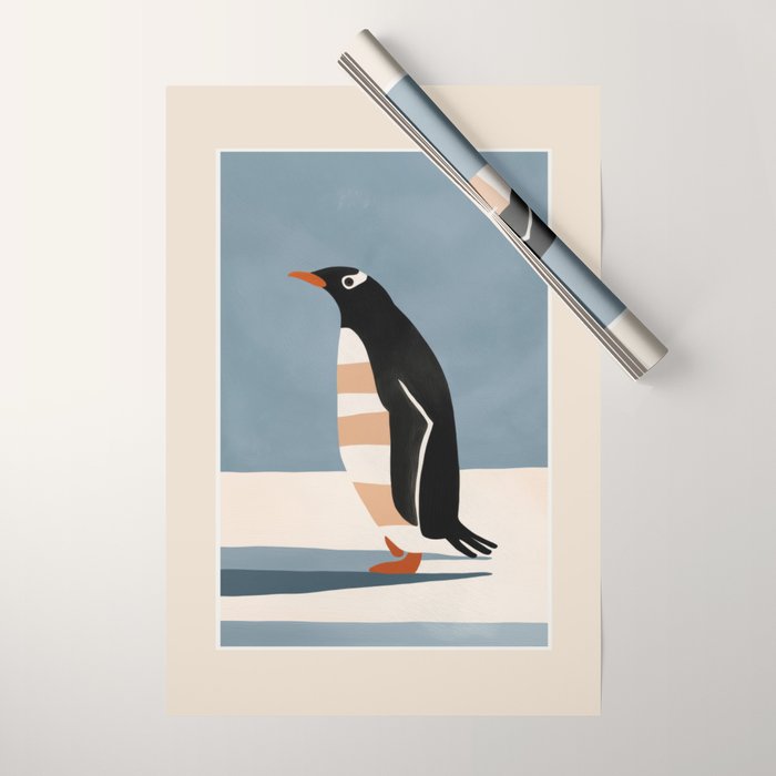 Penguin on Ice Wrapping Paper Gallery Image 1
