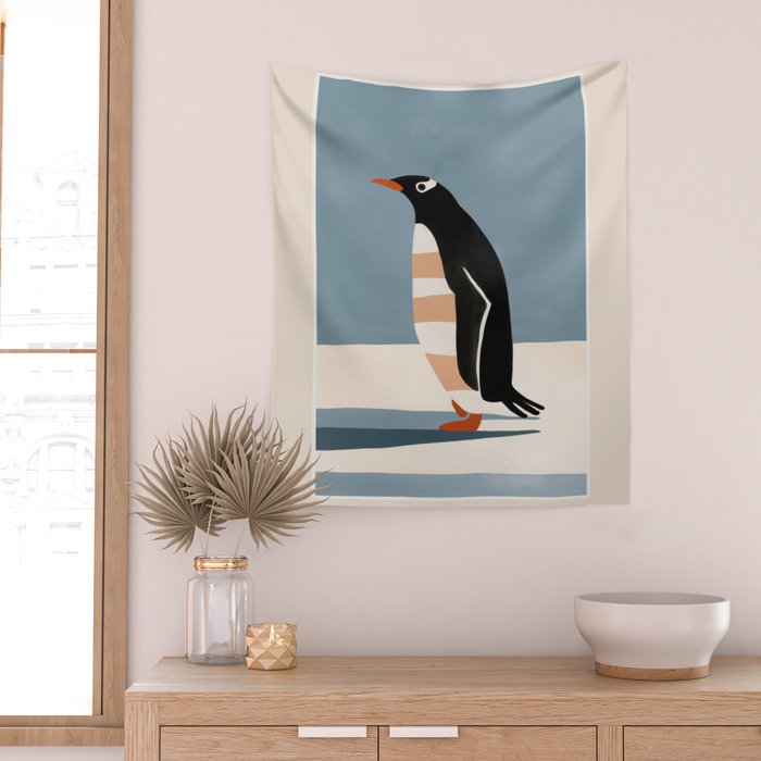 Penguin on Ice Wall Tapestry Gallery Image 2