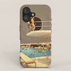Illusionary Pool Party iPhone Case Gallery Image 1