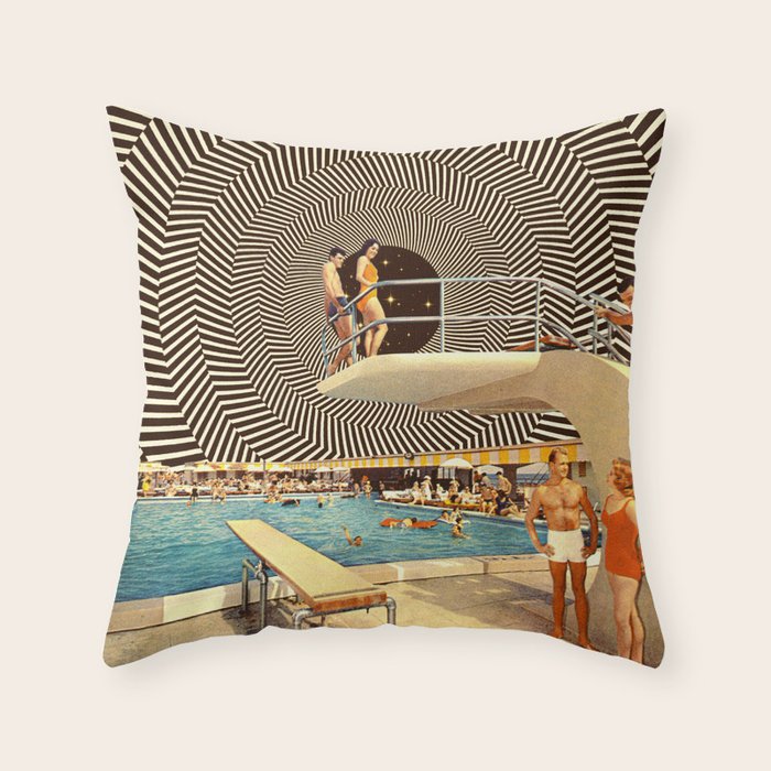 Illusionary Pool Party Throw Pillow Gallery Image 6