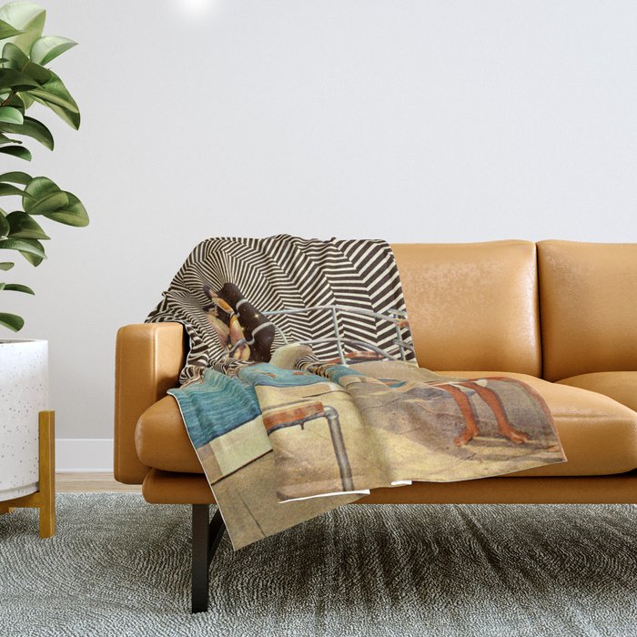 Illusionary Pool Party Throw Blanket Gallery Image 1