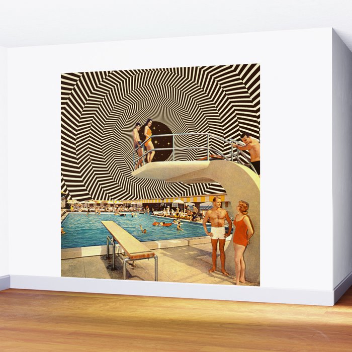 Illusionary Pool Party Wall Mural Gallery Image 2
