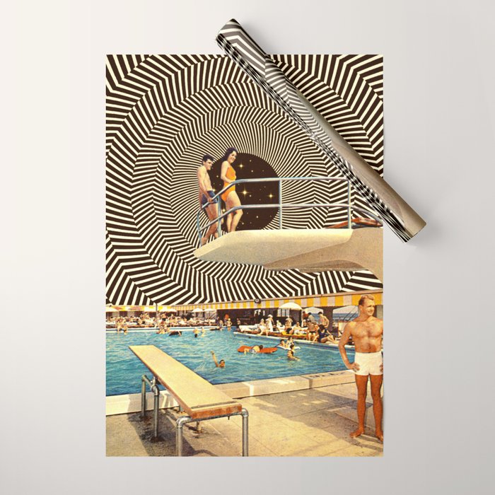 Illusionary Pool Party Wrapping Paper Gallery Image 1