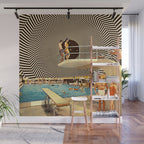 Illusionary Pool Party Wall Mural Gallery Image 1