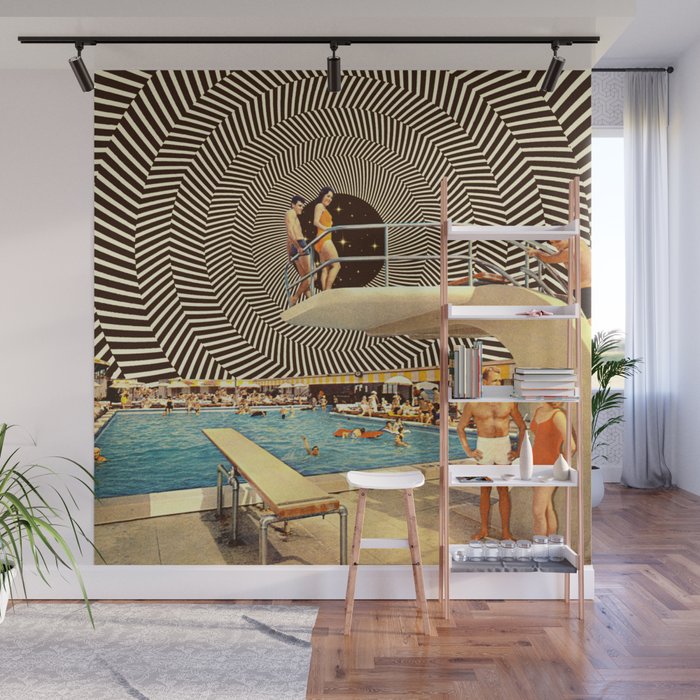 Illusionary Pool Party Wall Mural Gallery Image 1