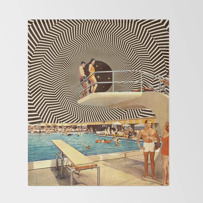 Illusionary Pool Party Throw Blanket Gallery Image 2
