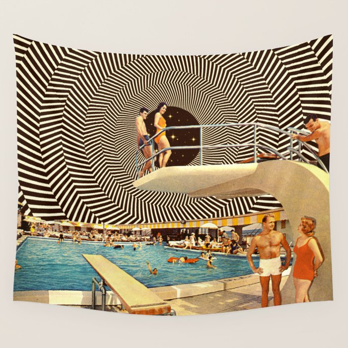 Illusionary Pool Party Wall Tapestry Gallery Image 1