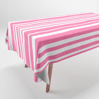 Classic Stripes XXXIII - 90s Barbie Pink Tablecloth Gallery Image 1