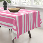 Classic Stripes XXXIII - 90s Barbie Pink Tablecloth Gallery Image 3