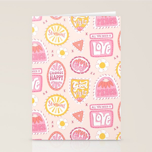 Groovy 70's Quote Patches Stationery Card Gallery Image 2