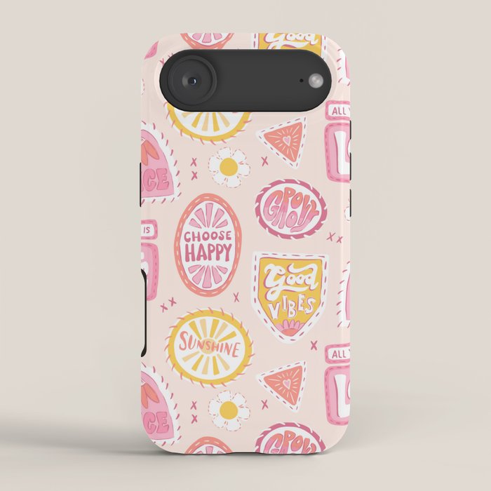 Groovy 70's Quote Patches iPhone Case Gallery Image 2
