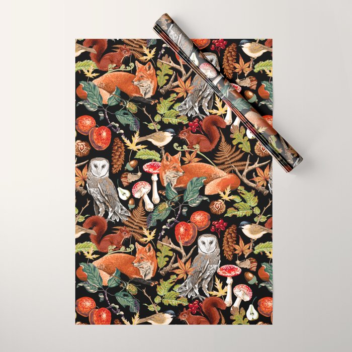 AUTUMN WOODLAND Wrapping Paper Gallery Image 1