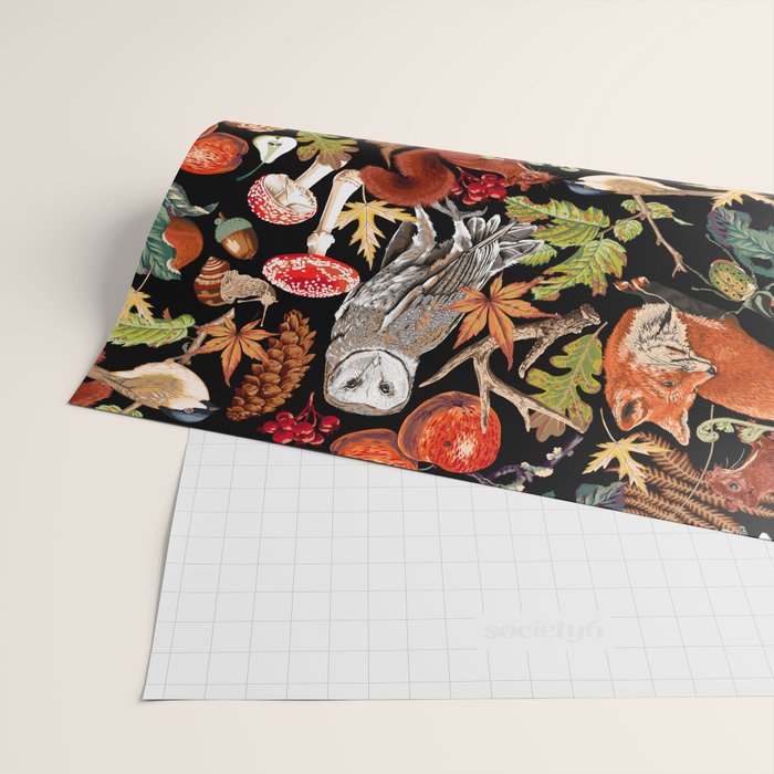 AUTUMN WOODLAND Wrapping Paper Gallery Image 2