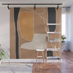 Modern Abstract Minimal Shapes 211 Wall Mural Gallery Image 1