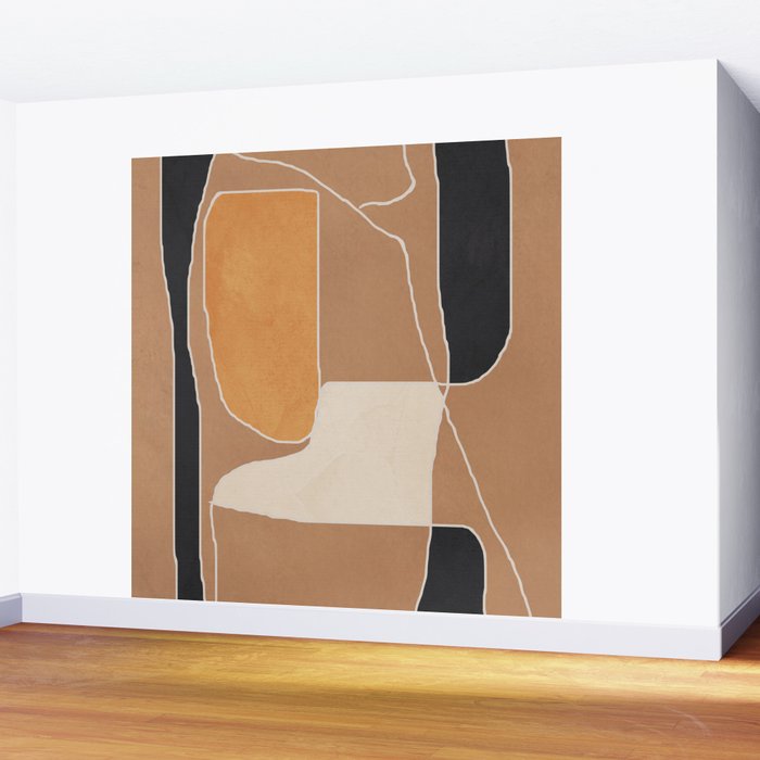 Modern Abstract Minimal Shapes 211 Wall Mural Gallery Image 2