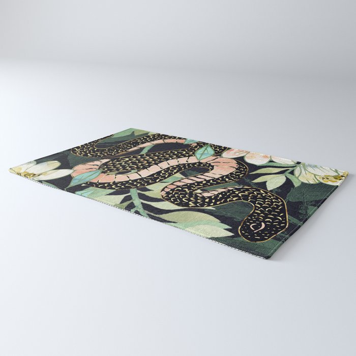Metallic Floral Snake Rug Gallery Image 3