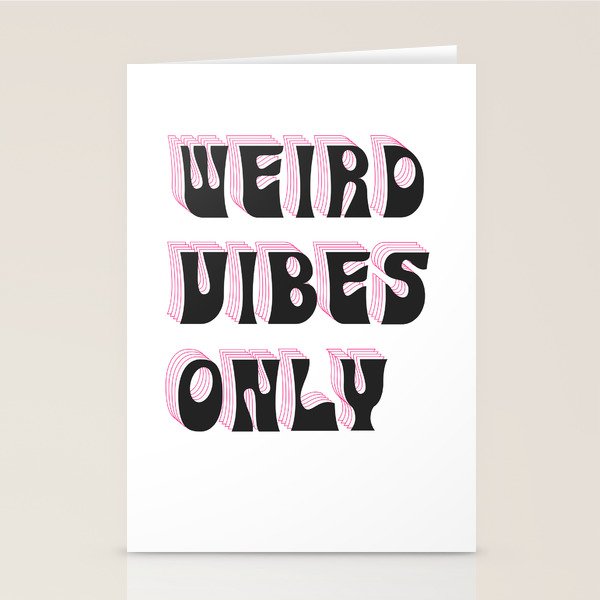 Weird Vibes Only Stationery Card Gallery Image 2