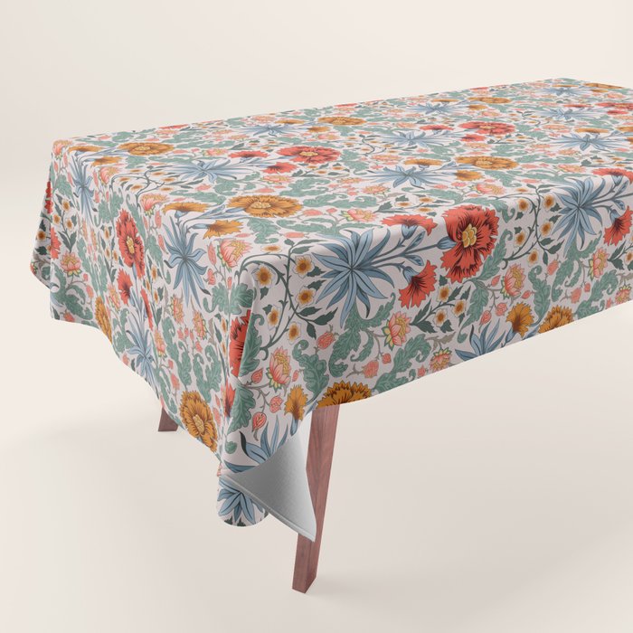  Victorian Botanicals - Carnation in Red and Blue Tablecloth Gallery Image 1