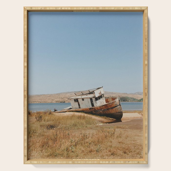 point reyes shipwreck - california Serving Tray Gallery Image 1