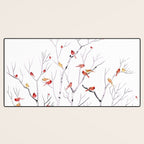 Birch Trees and Cardinal 2  Desk Mat Gallery Image 3