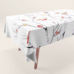 Birch Trees and Cardinal 2  Tablecloth Gallery Image 1