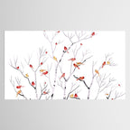 Birch Trees and Cardinal 2  Tablecloth Gallery Image 2