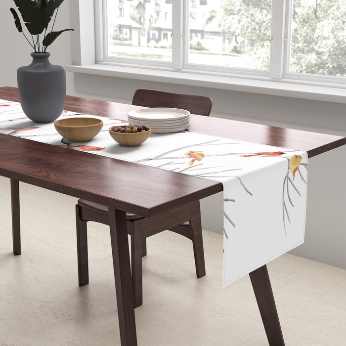 Birch Trees and Cardinal 2  Table Runner Gallery Image 2