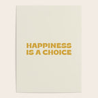 Happiness is a choice - gold Poster Gallery Image 4