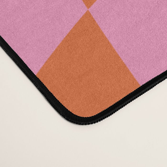 Retro Orange and Pink Checker Desk Mat Gallery Image 4