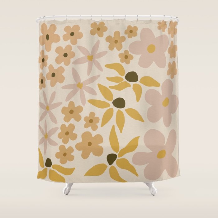 black coffee morning - tan Shower Curtain Gallery Image 1