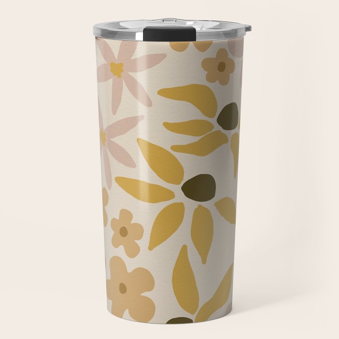 black coffee morning - tan Travel Mug Gallery Image 1